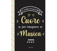 Maestra Musica Taccuino: Idea Regalo personalizzato per insegnante maestra fine anno | Quaderno appunti per maestre elementari dell'asilo nido, scuola materna | A5 | Compleanno o di Natale | nero