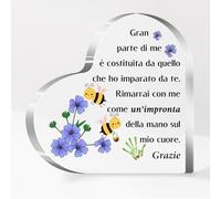 Maestra Targhe e Cartelli Decorativi Placcature Acriliche Grazie Maestro Donne Uomini Regali Festa Insegnante Laurea Professore Apprezzare Natale Compleanno Pensionamento Gran Parte di Me è Costituita