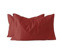 Maestri Cotonieri Coppia federe per guanciale Puro Cotone F510 Bordeaux