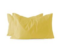 Maestri Cotonieri Coppia federe per guanciale Puro Cotone F510 Senape