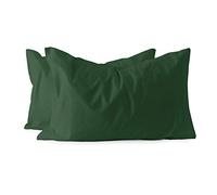 Maestri Cotonieri Coppia federe per guanciale Puro Cotone F510 Verde Scuro