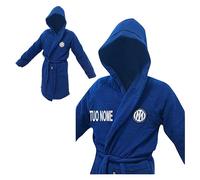 MAESTRI DEL CALCIO Accappatoio MICROSPUGNA Bambino Ufficiale F.C. Inter Personalizzato Personalizzabile Ricamato Ricamo (8/10 Anni)