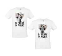 MAESTRI DEL CALCIO T-Shirt Maglietta di Padre in Figlio Stadio Bianconeri Maglia Personalizzata Personalizzabile Tuo Nome Adulto Bambino