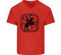 Maestri Di Il Mare Vikings Valhalla Vela Marinaio Uomo Scollo A V Cotone T-Shirt