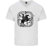 Maestri Di Mare Vikings Valhalla Vela Marinaio Uomo Scollo A V Cotone T-Shirt