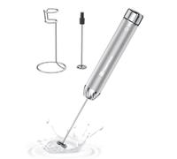 Maestri House Montalatte Elettrico, Controllo di Velocità Stepless, Ricaricabile Schiumatore Manuale del Latte, Premium Foamer per Lattes Cioccolatini Caldi Cappuccino, Fruste Elettrico (argento)