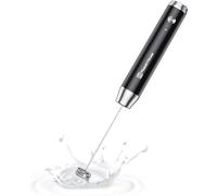 Maestri House Montalatte Elettrico, Impermeabile Portatile Frullino Montalatte Cappuccinatore Elettrico, Potente Mini Frullatore Staccabile in Acciaio Inox per Latte, Matcha, Cappuccino NS