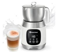 Maestri House Montalatte Elettrico per Latte 600ml con Temperatura Variabile e Forza della Schiuma, Controllo Touch Smart, per Cappuccino, Cioccolata Calda e Latte (Bianco)
