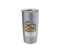Maestro Builder In Formazione Bambini Divertente Brick Builder Bicchiere termico in acciaio inox doppia parete