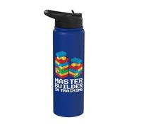 Maestro Builder In Formazione Bambini Divertente Brick Builder Stainless Steel Insulated Water Bottle