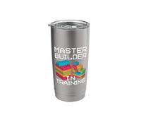 Maestro Builder In Formazione Divertente Brick Builder Bambini Bicchiere termico in acciaio inox doppia parete