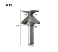 Maestro l'arte della lavorazione del legno curvo con la punta router a gambo R18