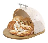 Portapane Feel Maestro MR-1678 Beige Argentato Legno Plastica 1 Pezzi 27.5 x 21 x 37.5 cm