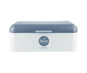 Maestro MR-1772 Portapane Retro per la Conservazione del Pane, Contenitore per Pane e Pasticceria Viennese, Design Vintage, Bianco - Grigio