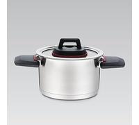 Pentola con Coperchio Feel Maestro MR-3530-18 Nero Rosso Acciaio Acciaio inos