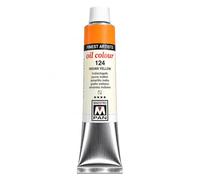 Maestro Pan Colore ad Olio Professionale Extra-Fine N. 124 Indian Yellow, 45 ml - Pigmenti PY110 e PY83, Giallo Caldo Aranciato, Semitrasparente, Eccellente Resistenza alla Luce