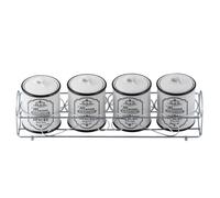 Maestro Paris Set 4 contenitori per spezie in ceramica e supporto