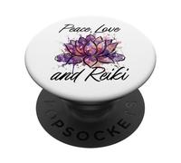 Maestro Reiki Yoga Chakra Pilates Pace Amore E Reiki PopSockets PopGrip Adesivo