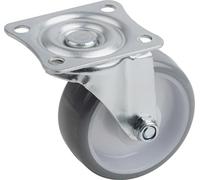 Maestro Rotella Ø 75 mm ✓ 70 X 59 mm piastra ✓ ruote in poliuretano ✓ mor