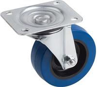 Maestro Rotella ✓ 105 X 80 mm piastra ✓ elastico ruote in gomma piena ✓ morbido battistrada ✓ Cuscinetto A Rulli | Transport ruolo | Mobili ruolo | pesanti ruolo, 802600