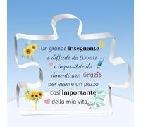 Maestro Targhe e Cartelli Decorativi Regali Festa dell'Insegnante Compleanno Apprezzare Acrilico Segno Laurea Grazie Souvenir Natale Pensionamento Citazioni Significative Ricordo Uomini Girasole