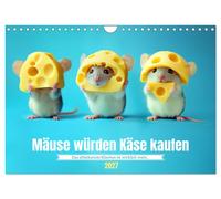 Mäuse würden Käse kaufen (Wandkalender 2027 DIN A4 quer), CALVENDO Monatskalende