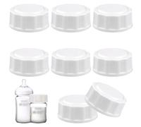 MAEXUS 8 chiusure per bottiglie Philips Avent, chiusura sigillata, compatibile con bottiglie larghe Philips Avent, facile da trasportare (bianco)