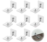 MAEXUS 8 set di sicurezza antiribaltamento per mobili, antiribaltamento, senza foratura, protezione ribaltabile per mobili, a forma di L, ancoraggi a parete per il fissaggio di mobili
