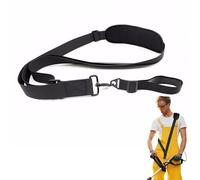 MAEXUS Tracolla per decespugliatore, universale, regolabile, cintura per decespugliatore, cinghia per decespugliatore in nylon, con morbidi cuscinetti a spalla, accessori da giardinaggio (nero)