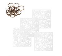 MAFAGE Pannelli divisori da appendere, per divisorio fai da te, per hotel, casa, bar, camera, dimensioni: 40 x 40 cm, confezione da 4 pannelli bianco