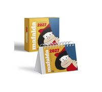 MAFALDA 2027 CALENDARIO DE ESCRITORIO AMARILLO CON CAJA