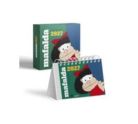 MAFALDA 2027 CALENDARIO DE ESCRITORIO VERDE CON CAJA