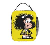Mafalda Sad Insulated Lunch Bag Borsa Termica Riutilizzabile ad Alta capacità Tote Lunch Box Girl Boy Work Outdoor