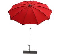 Maffei Art 42B Border, ombrellone Rotondo Diametro cm 200, Tessuto dralon, Made in Italy. Esclusivo Colore Rosso