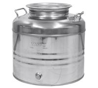 BIDONE CONTENITORE FUSTO OLIO MAFFEI 50 LT ACCIAIO INOX 441 18/10 MADE IN ITALY