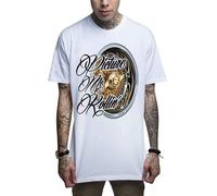 Mafioso Immagine Me Rollin' Basso Rider Auto Bordi Urban Gangster Shirt T Bianco
