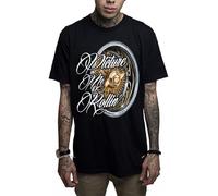 Mafioso Picture Me Rollin Low Rider Car Rims Urban Mafia Gangster Maglietta Nera