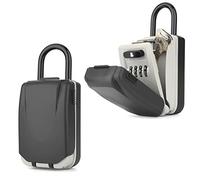 Mafiti Cassetta di sicurezza per chiavi con grillo, serratura a chiave per esterni, combinazione a 4 cifre, impermeabile, per riporre oggetti domestici, esterni, agenti immobiliari, ricambio per