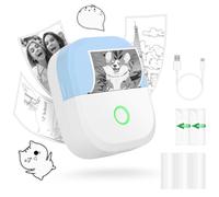 mafiti Mini stampante adesiva portatile termica senza inchiostro wireless Bluetooth stampante per telefono con disegno AI, per appunti di studio foto foto album diario etichetta adesiva