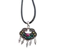MAFKIATAMY Nuovo 2026 Unisex Stainles Stell Vintage Etnico Stile Smalto Collana Ciondolo Gioielli Femminili Personalizzato Blocco di Buon Sospetto Per Lady Accessori Moda Regalo Creativo Alla Moda Per