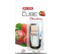 Ma-Fra, Deo Cube Strawberry, Profumatore Fragranza di Fragole, Rinfresca Abitacolo Auto e Piccoli Ambienti, Design Elegante a Forma di Cubo e Tappo in Legno, Profumazione a Lunga Durata Formato da 5ml
