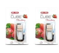 MAFRA, Deo Cube Strawberry, Profumatore Fragranza di Fragole, Rinfresca Abitacolo Auto e Piccoli Ambienti, Design Elegante a Forma di Cubo e Tappo in Legno, Profumazione a Lunga Durata Formato da 5ml