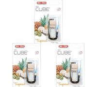 MAFRA, Deo Cube Tropical, Profumatore per Auto e Piccoli Ambienti, Frangranza Tropicale (Confezione da 3)