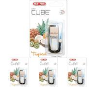 MAFRA, Deo Cube Tropical, Profumatore per Auto e Piccoli Ambienti, Frangranza Tropicale (Confezione da 4)