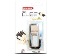 Ma-Fra, Deo Cube Vanilla, Profumatore per Auto, Fragranza alla Vaniglia, Rinfresca Abitacolo e Piccoli Ambienti, Design Elegante a Forma di Cubo e Tappo in Legno, Profumazione a Lunga Durata, 5ml