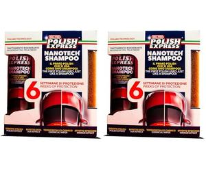 Mafra H0420 Kit Polish Express, Shampoo per Auto, con Formula Nanotech, Dona Lucentezza e Protezione Fino a 6 Settimane, Formato 250ml + Spugna in Omaggio (Confezione da 2)