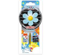 Ma-Fra, Hippy Love Freedom, Profumatore Deodorante Auto, Design a Forma di Fiore in Gomma Profumata di Blu con Fragranza alla Vaniglia, Durata 6 Fino a Settimane, 1 Unità