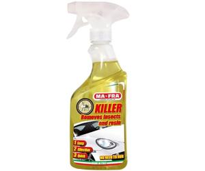 MAFRA, Killer, Detergente Spray per Auto, Elimina Macchie e Tracce di Insetti e Moscerini in modo Facile e Veloce Senza Strofinare, Formato da 500 ml
