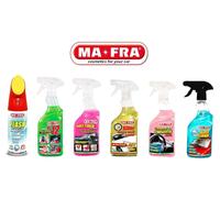 ✔MAFRA KIT COMPLETO PULIZIA AUTO MOTO CAMPER SEDILI INTERNI ESTERNI 6 PRODOTTI