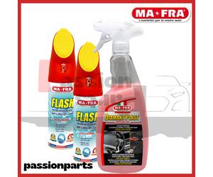 MAFRA KIT FLASH X2 PULISCI SEDILI E TESSUTI SCHIUM RINNOVA PLASTICHE DIAMANT